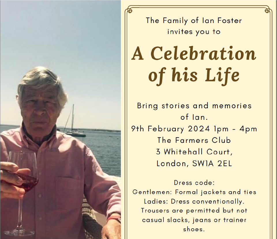 Celebration of the life of Ian Foster (K46-53)