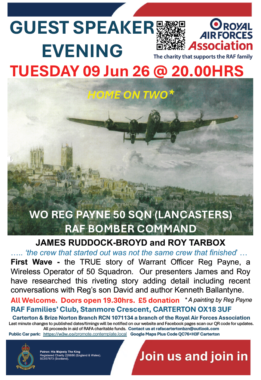 James lectures on Bomber Command story in WW2
